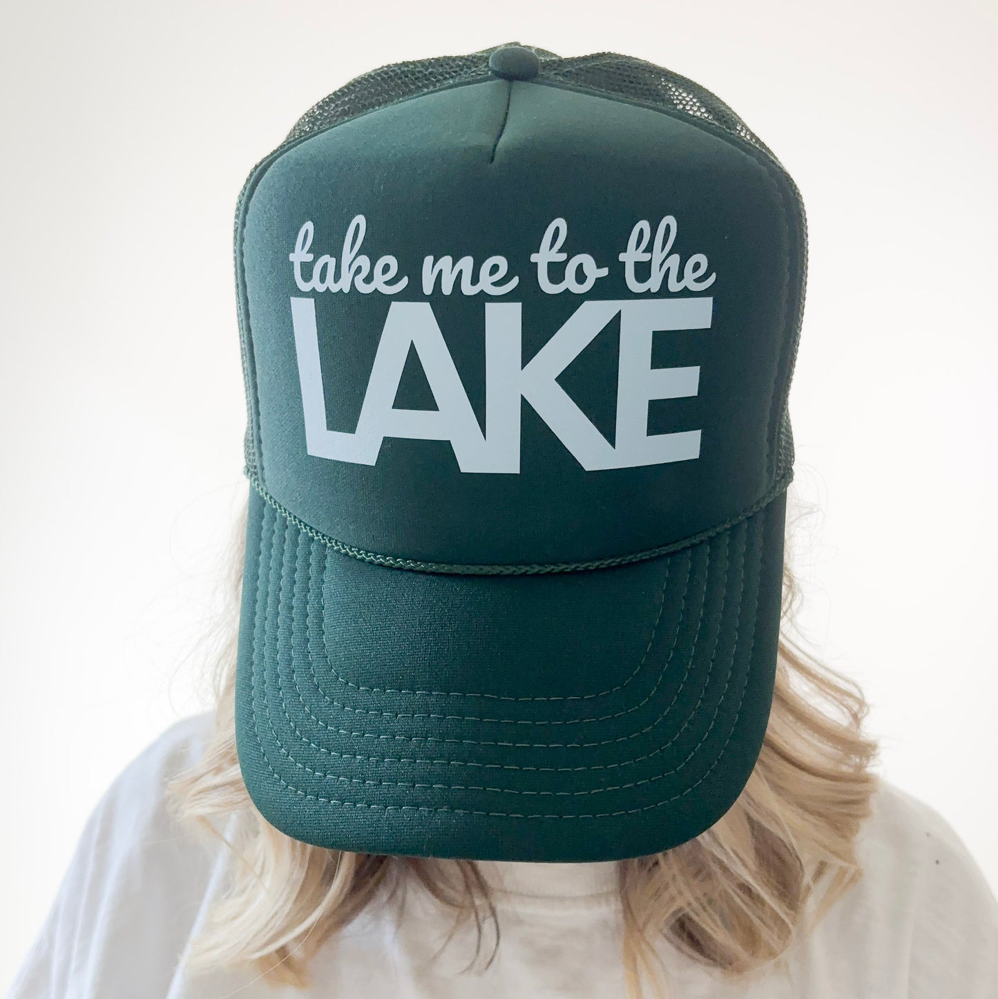 Take Me To The Lake High Profile Trucker Hat