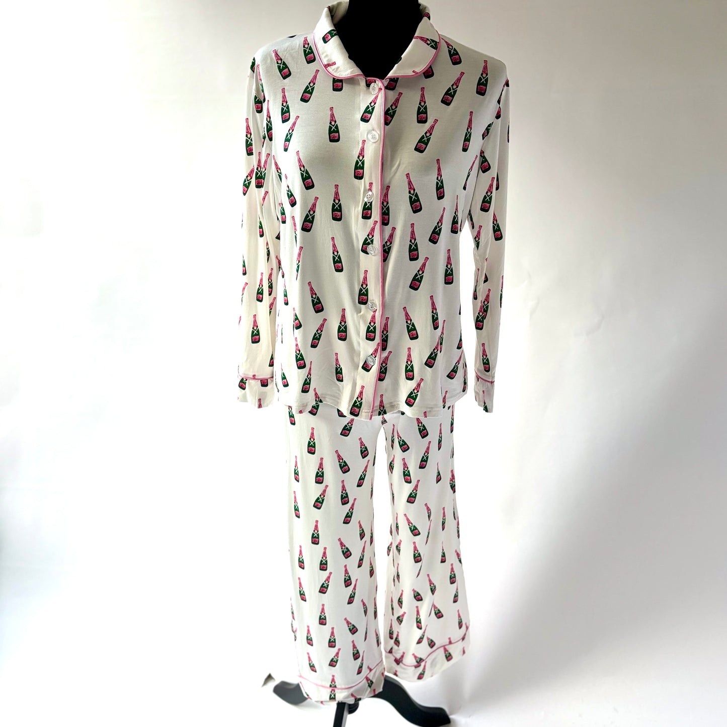 Champagne Bottle Print Bachelorette or Girls Trip Gift Pajama Set