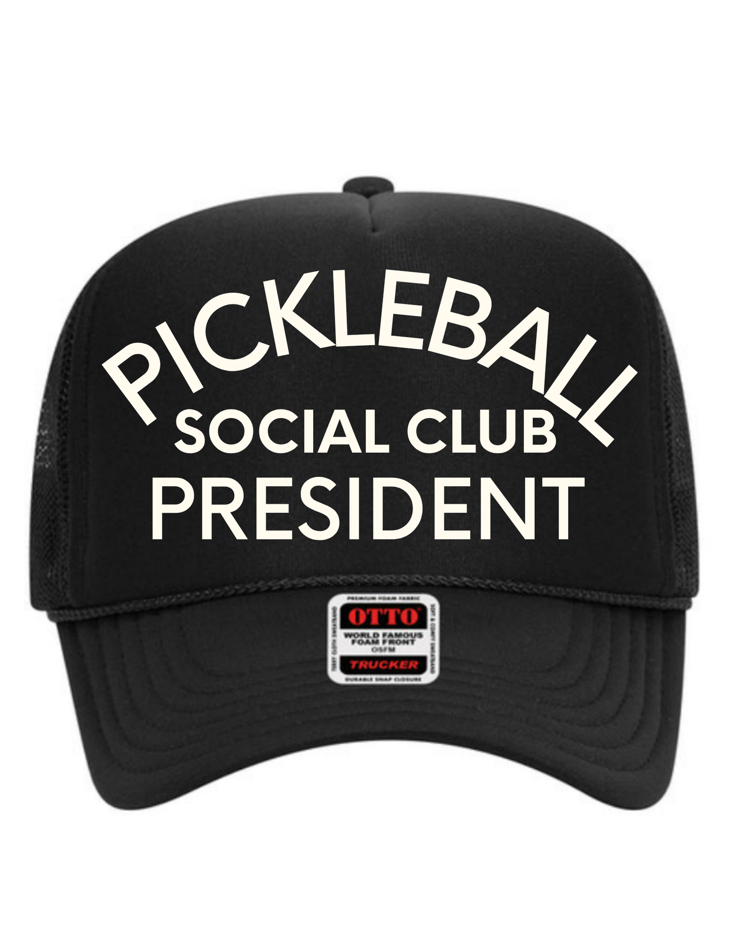 Pickleball Social Club President Mid Profile Trucker Hat
