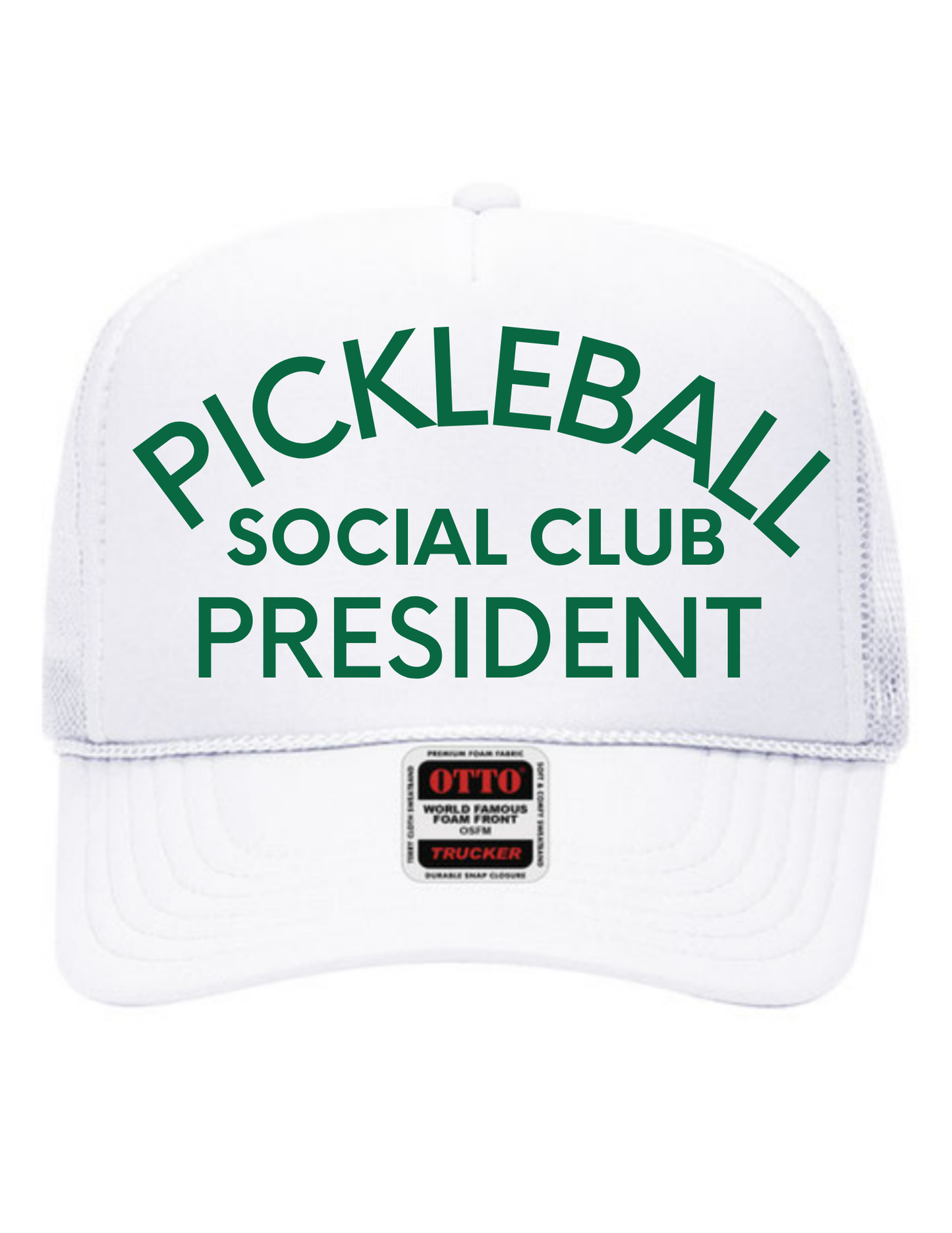 Pickleball Social Club President Mid Profile Trucker Hat