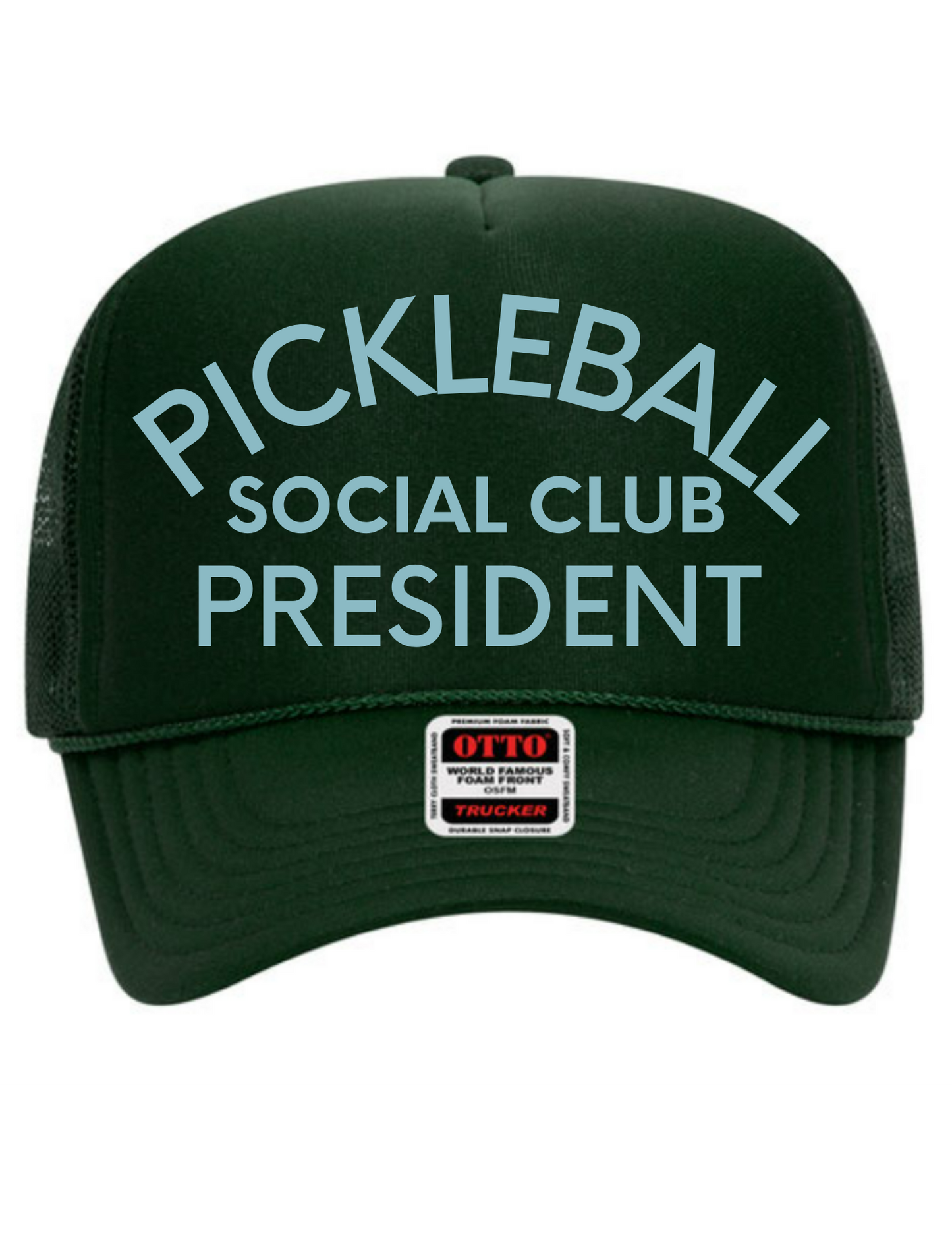 Pickleball Social Club President Mid Profile Trucker Hat