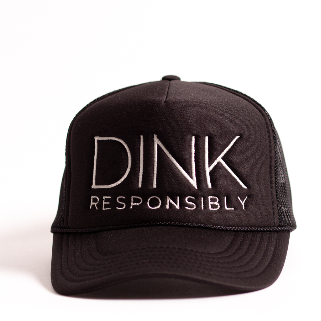 Black Dink Responsibly Mid Profile PIckleball Trucker Hat
