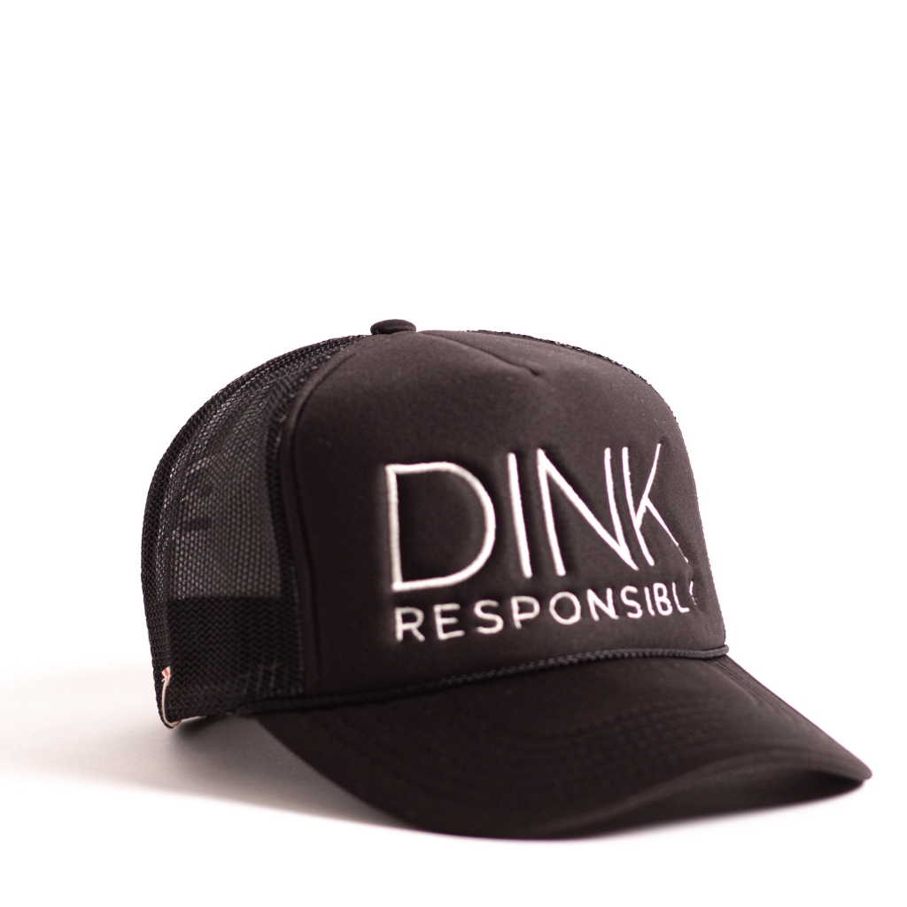 Black Dink Responsibly Mid Profile Pickleball Trucker Hat