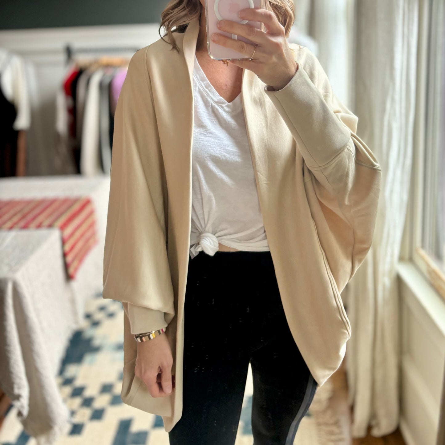 Butter Soft Tan Cocoon Long Cardigan