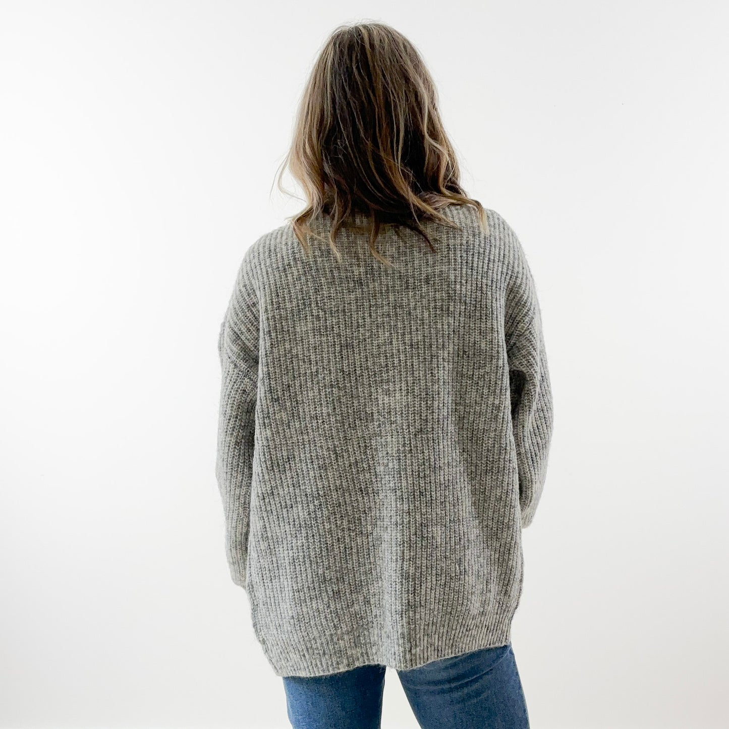 Oversized Button Front Grandpa Cardigan