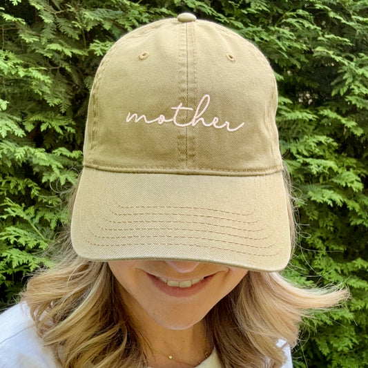 Mother Embroidered Washed Cotton Dad Hat