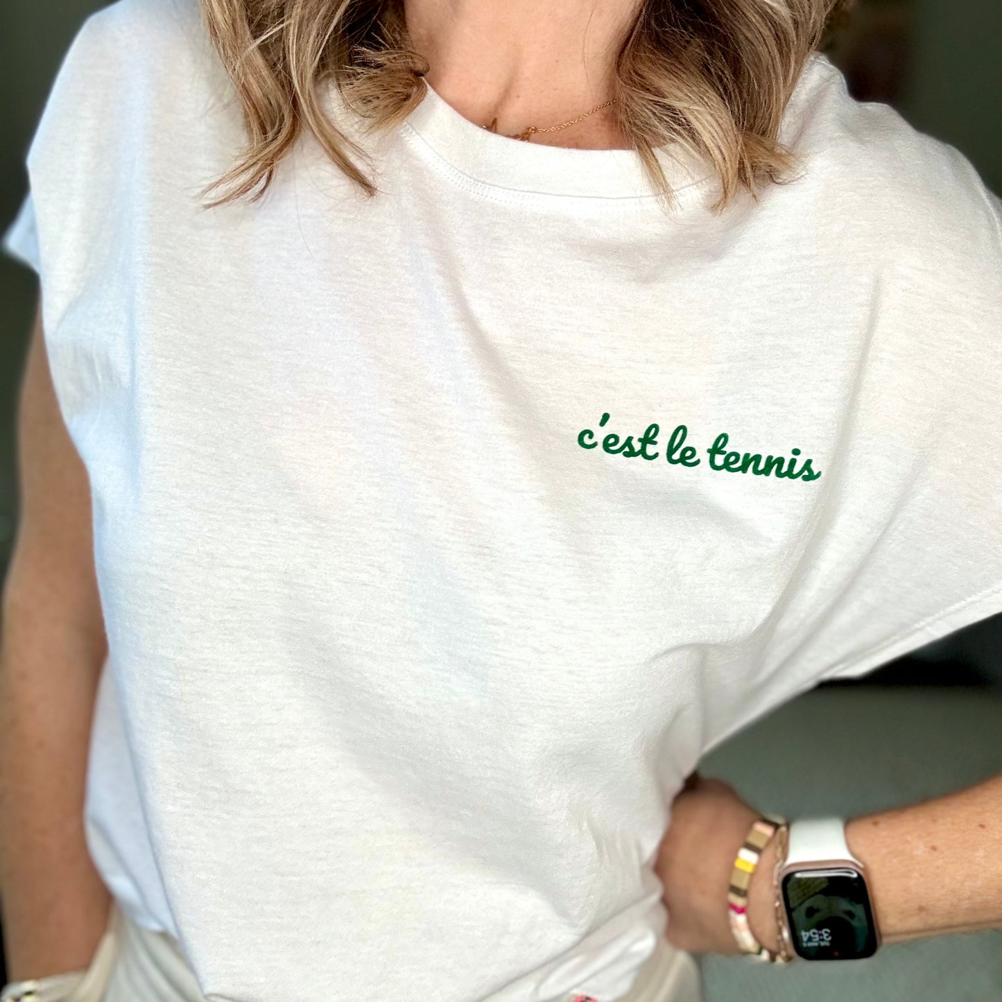 SALE C'est Le Tennis Cap Sleeve T-shirt