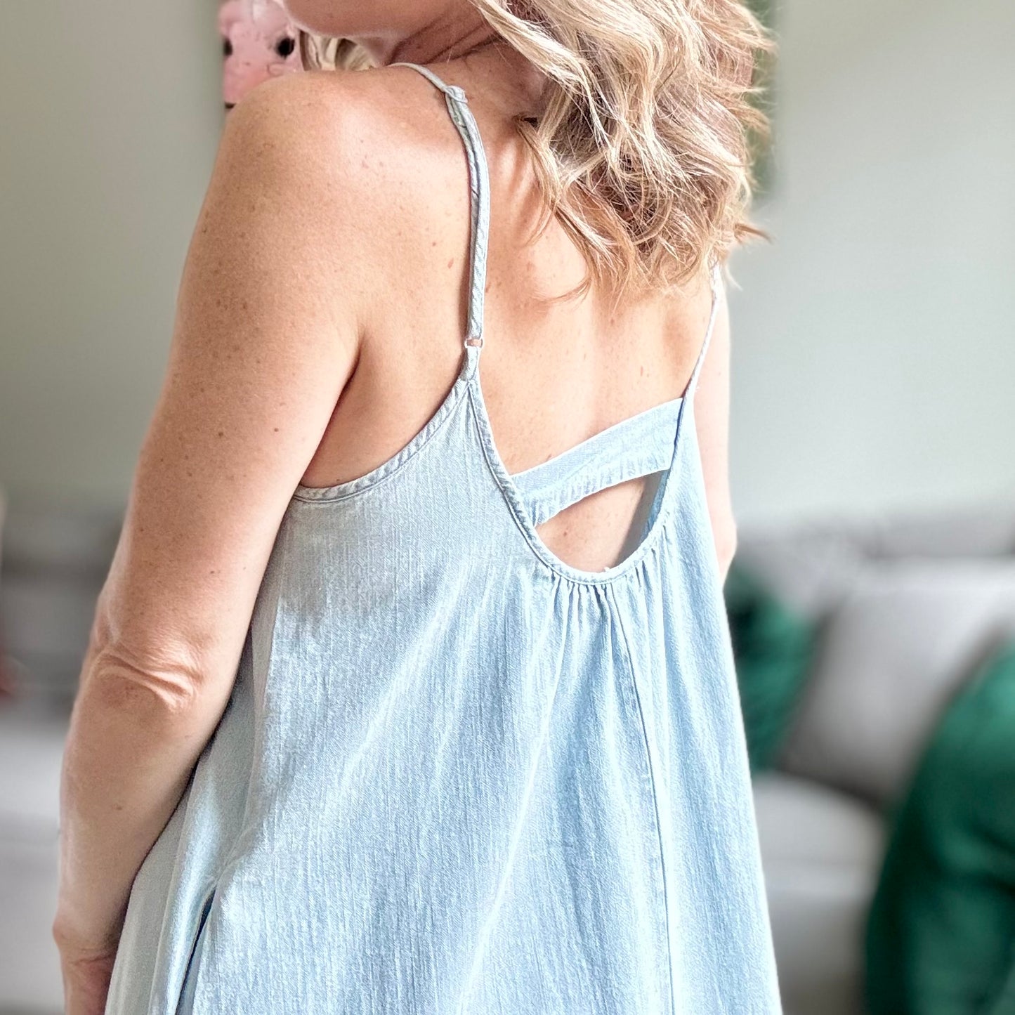 Denim Tank Maxi Dress