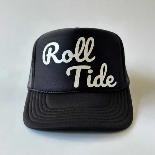 Black Women's Roll Tide Mid Profile Trucker Hat for Game Day