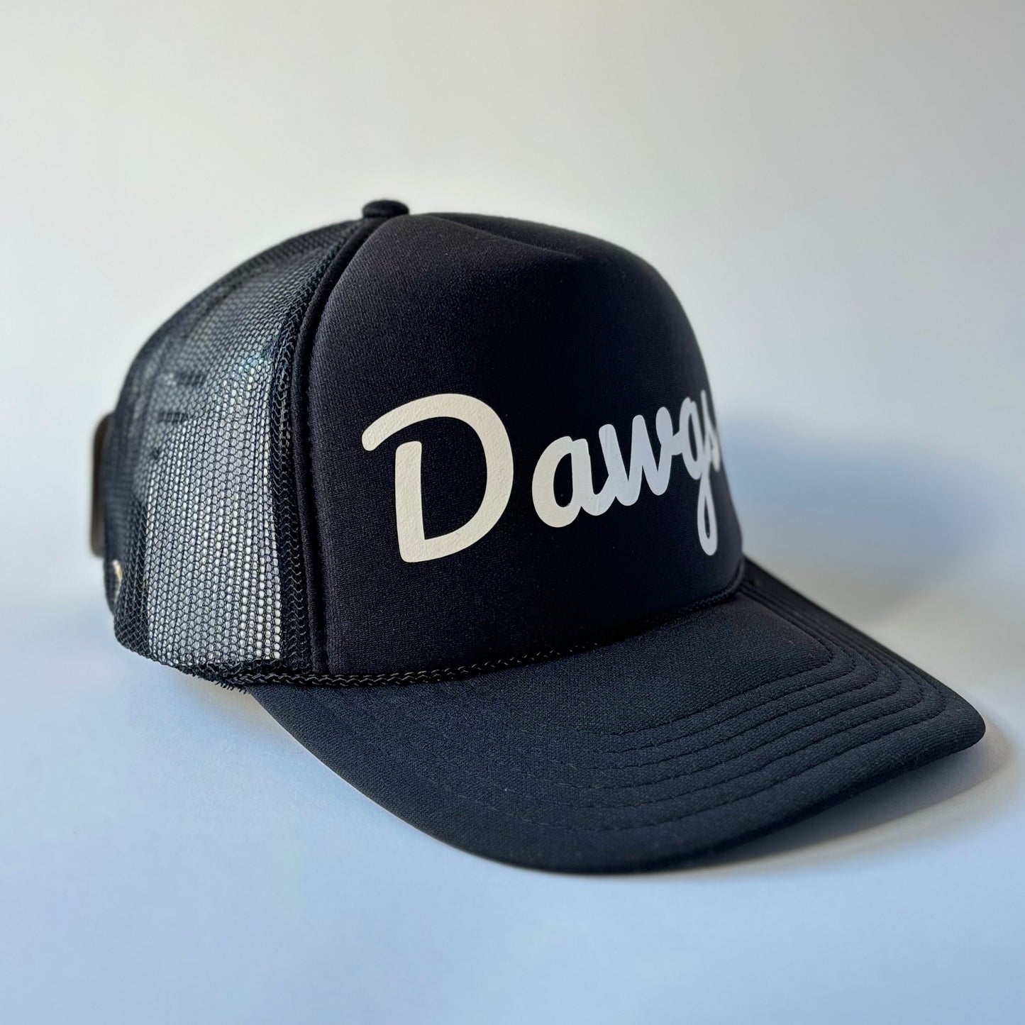 Black Women's Dawgs Mid Profile Trucker Hat for Game Day