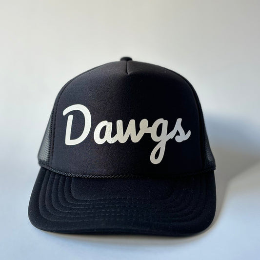 Black Women's Dawgs Mid Profile Trucker Hat for Game Day