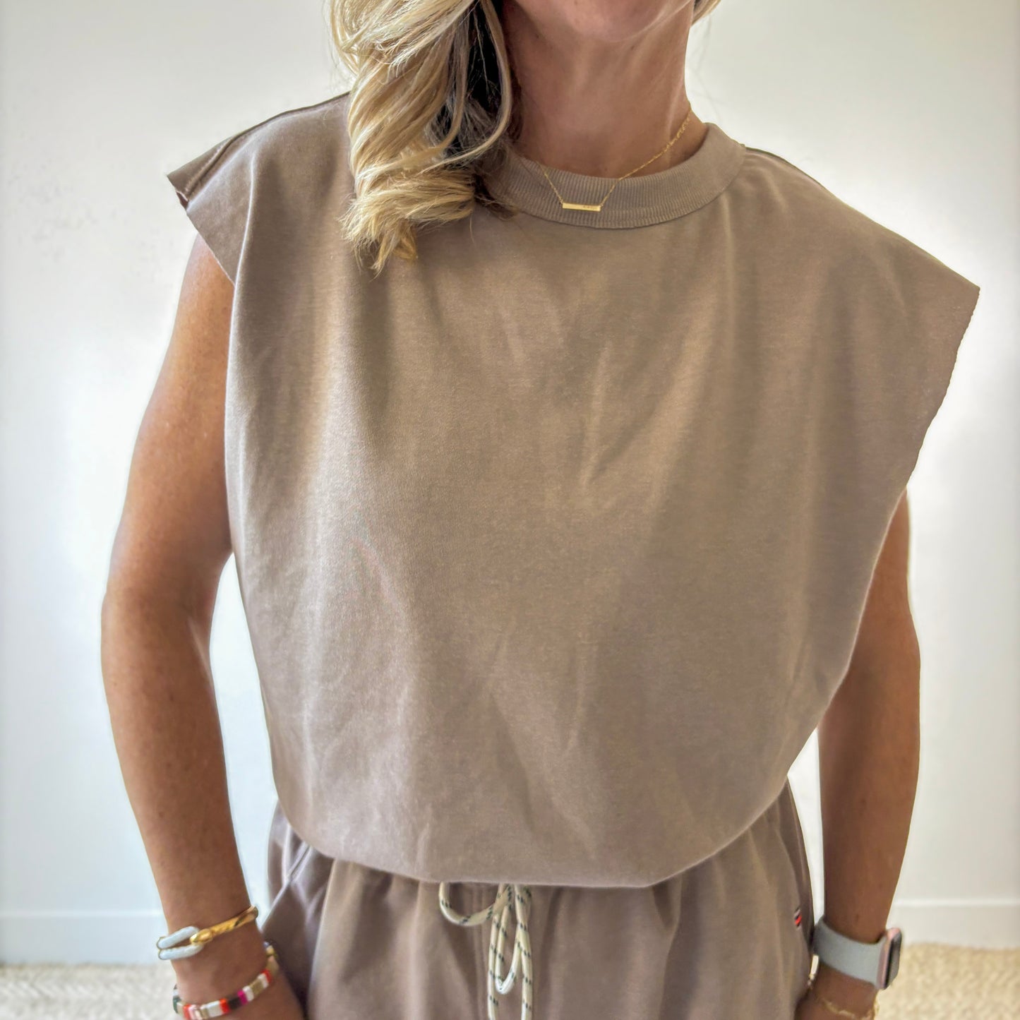 SALE Favorite French Terry Tie Waist Jumpsuit