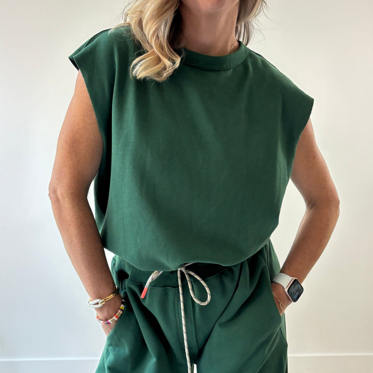 SALE Favorite French Terry Tie Waist Jumpsuit