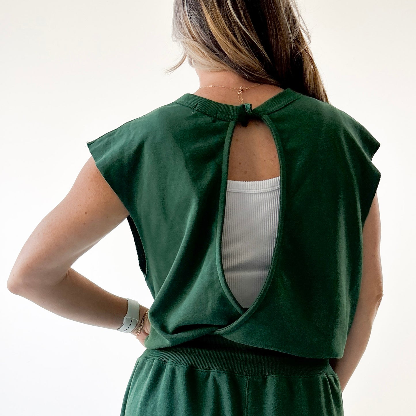 SALE Favorite French Terry Tie Waist Jumpsuit
