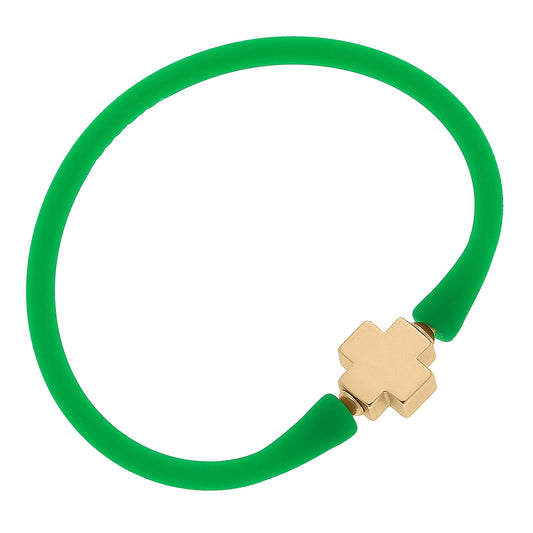 SALE Gold cross stretch bracelet