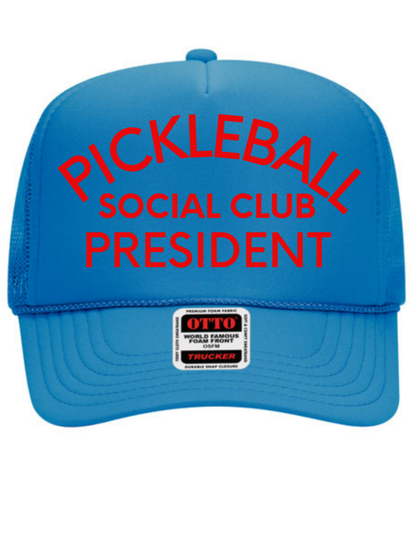 Pickleball Social Club President Mid Profile Trucker Hat