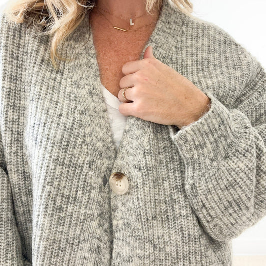 SALE Oversized Button Front Grandpa Cardigan