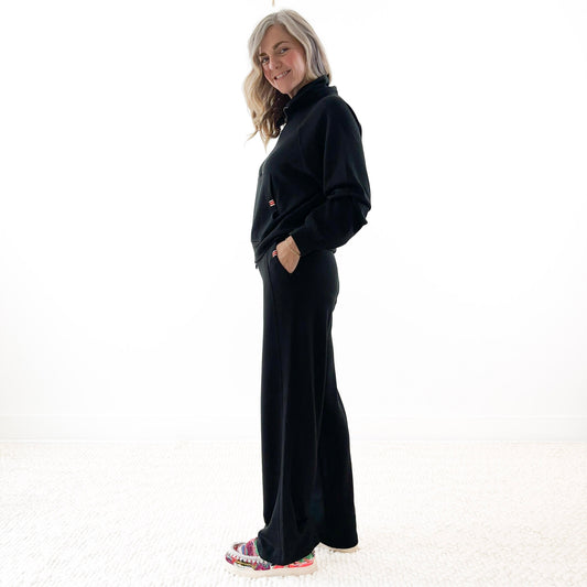 Lightweight Ultra Soft Scuba Fabric Wide Leg Pant